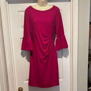 Jessica Howard Fuchsia Long Sleeve Dress